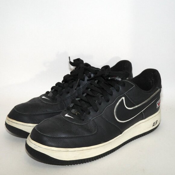 Vintage 2003 Nike Air Force 1 NYC New York Black White Mens US 11 *Damaged Soles - Picture 2 of 10